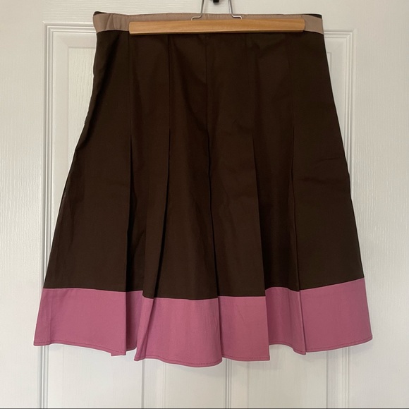 EUC GAP Brown & Pink Pleated Skirt - Picture 5 of 5